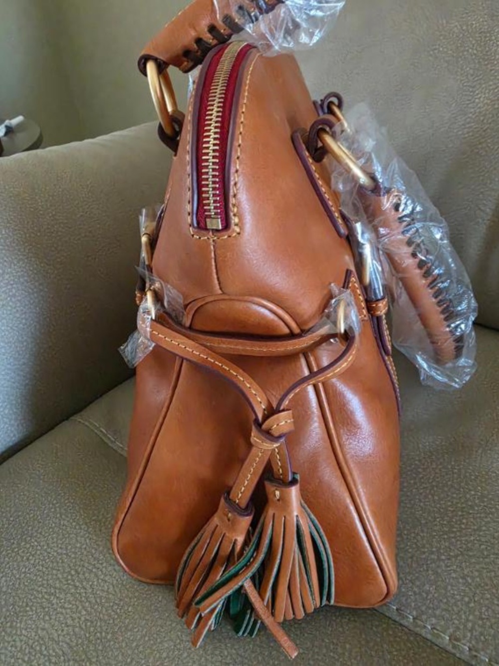 NWT DOONEY & BOURKE AUTHENTIC LEATHER SATCHEL - Picture 2 of 4